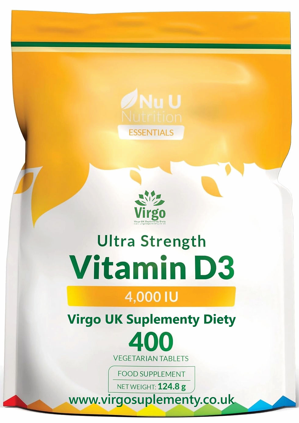 Miniatura: Nu U Set Vitamin D3 4000 IU 400 tablet + Vitamin K2 MK7 200 mcg 365 tablet