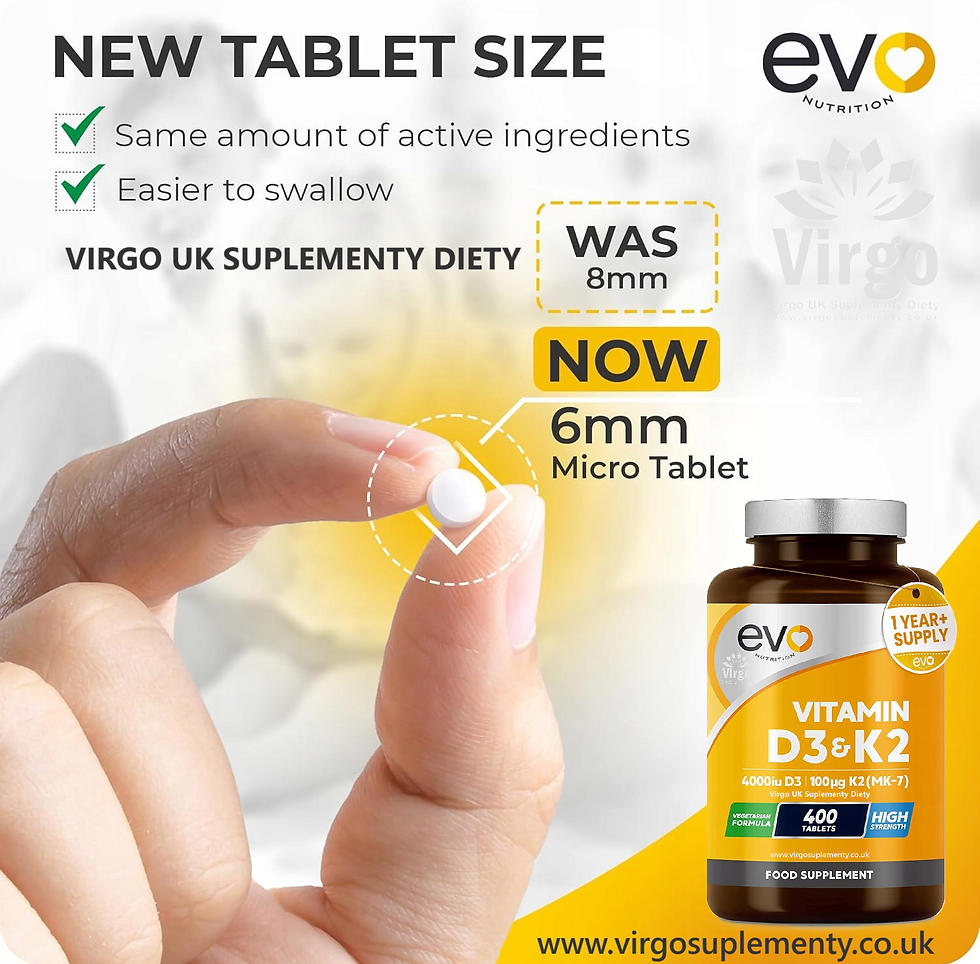 Miniatura: Evo Witamina D3 4000IU+K2 MK7 100mcg 400 tabletek