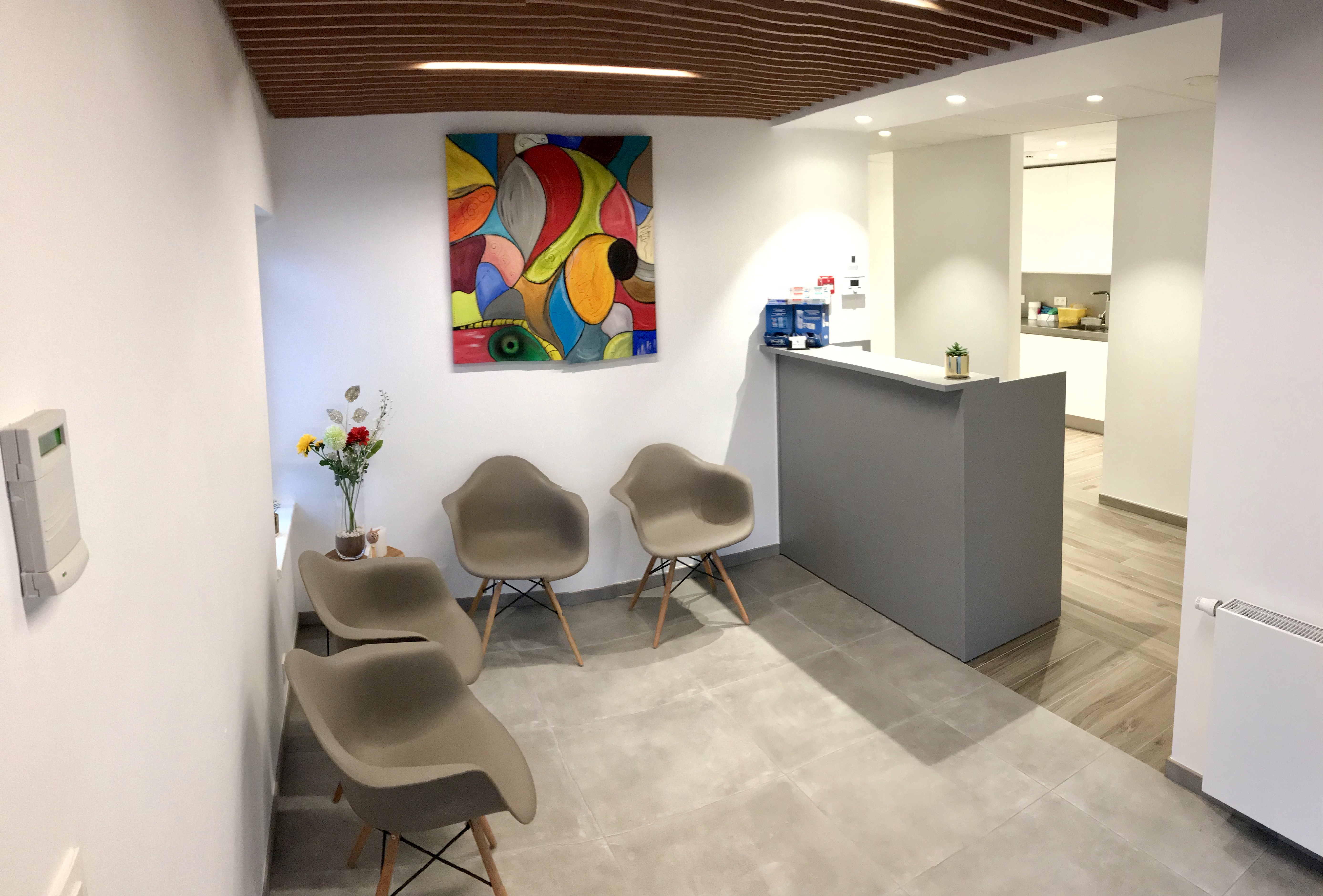 Salon d'attente du cabinet Prodigue : endodontie et stomatologie