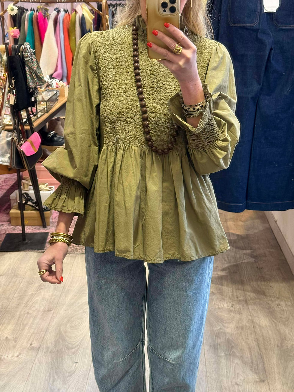 Miniature : Blouse Carmen Kaki