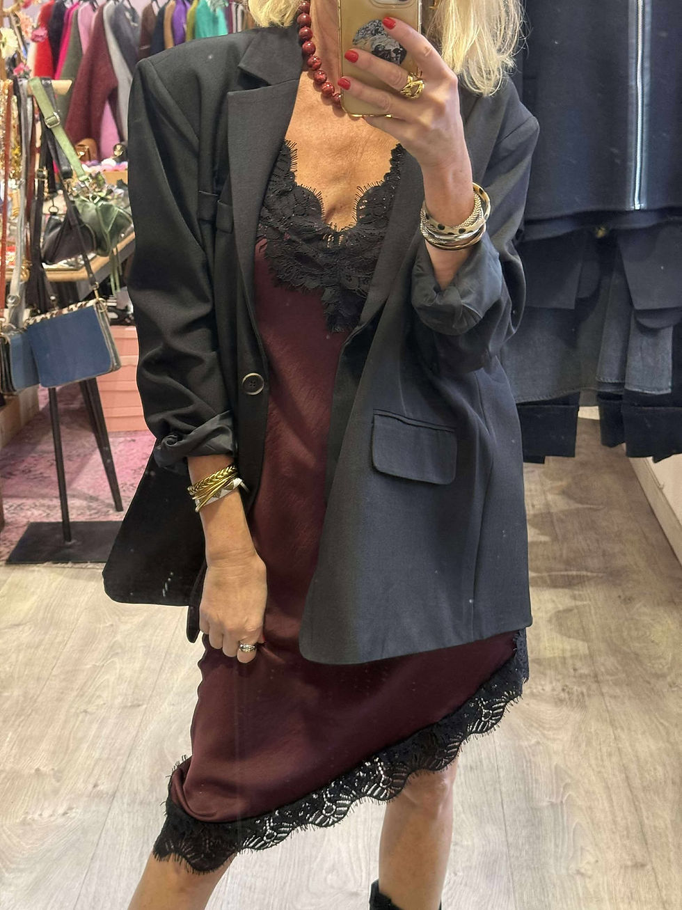 Robe Flavia Bordeaux