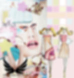 Ilustraci“øn de modas con collage primavera - verano