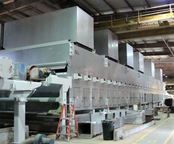 ASI six-zone through-air dryer (TAD) for fiberglass mat line.