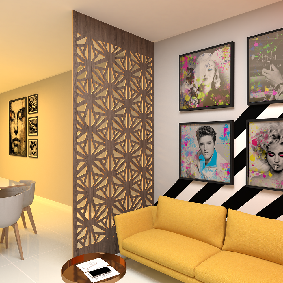 Miniatura: Divisória  CRISTAL - Painel Vazado em MDF 15mm  Revestido