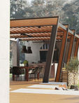 Gracia supply and install pergola in WPC, wooden and aluminum with shades, retractable roof, sun louvres, fabric canopies, gazebo, cabana and patio. Our factory is based at Muscat in Oman. Our raw material suppliers are from Turkey and UAE. Also, we provide solution for your villa facade with exterior wall cladding with architectural design. 
