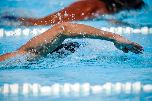a swimmer in a pool