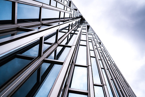 abstract view of skyscraper windows