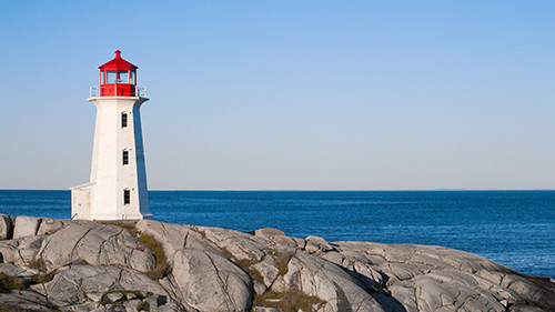 a lighthouse overlooking the sea