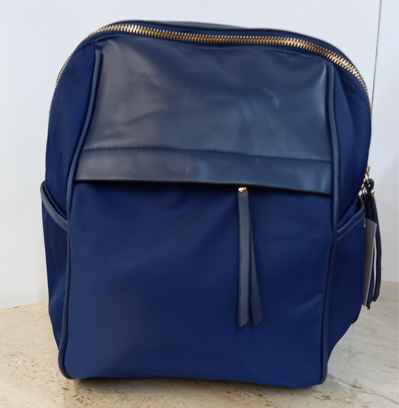 Mochila azul marino loneta