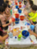 Bear figurine painting kids birthday party