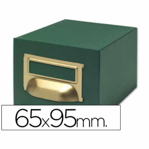 Miniatura: FICHERO 500 FICHAS LIDERPAPEL TELA VERDE