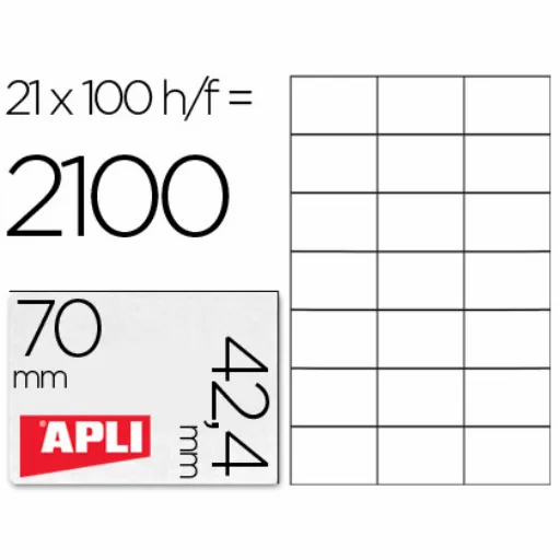 Miniatura: ETIQUETA ADHESIVA APLI  FOTOCOPIADORA LASER INK-JET