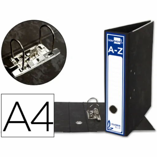 Miniatura: ARCHIVADOR DE PALANCA LIDERPAPEL CLASSIC BLUE NEGRO