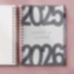 Personalised Modern Grey vellum planner dashboard with elegant design, for A5 and A4 coiled planners