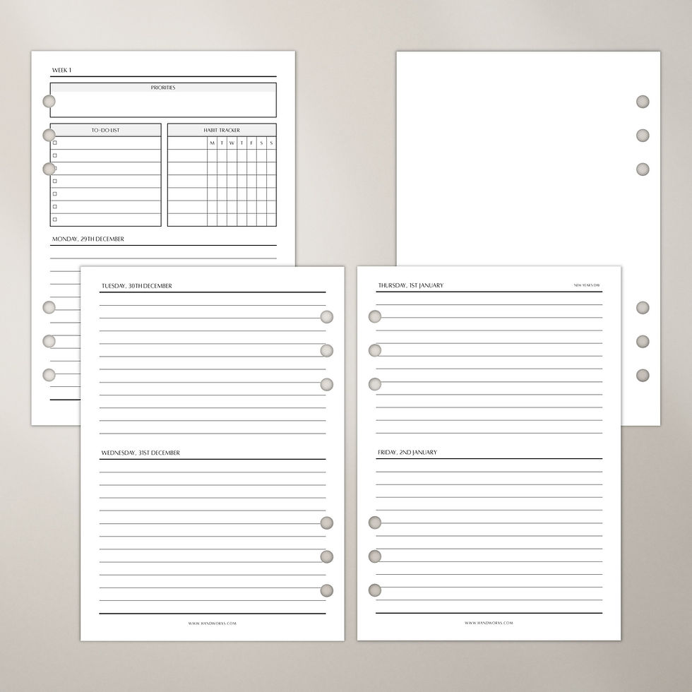 Thumbnail: 2026 Two Days Per Page A5 Planner Inserts