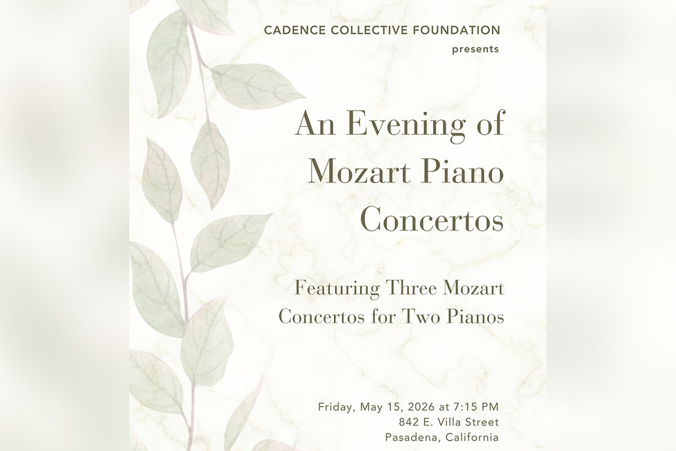 An Evening of Mozart Piano Concertos