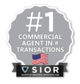 SIOR badge for #1 Commercial Agent in Transactions