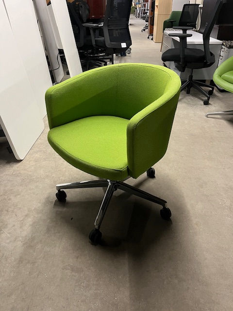 Thumbnail: #791, Pre-Owned Green Barrel Chairs