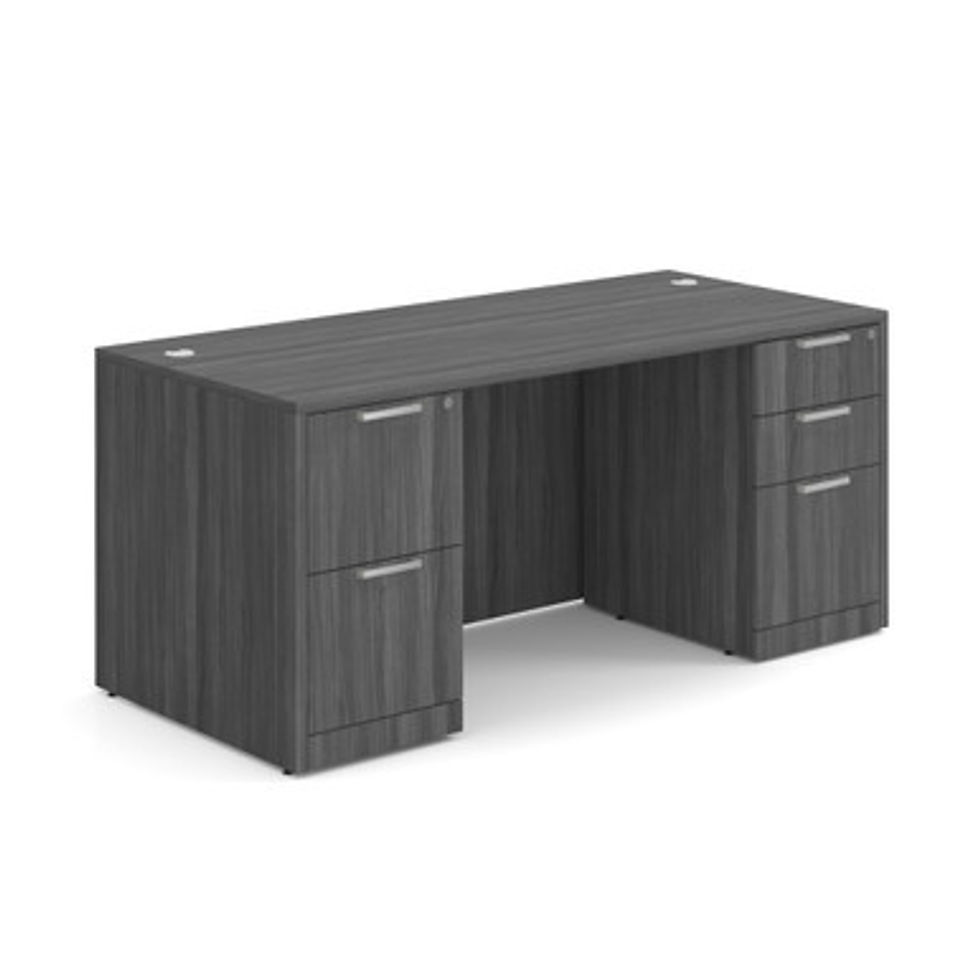 Thumbnail: Office Desk w/ 2 Full-Height Pedestals | 71"W x 36"D