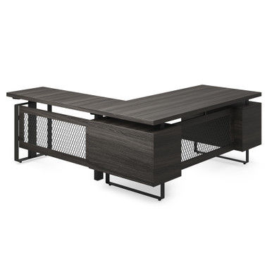 Palisades L Shape Electric Height Adjustable Desk w/ Single Pedestal