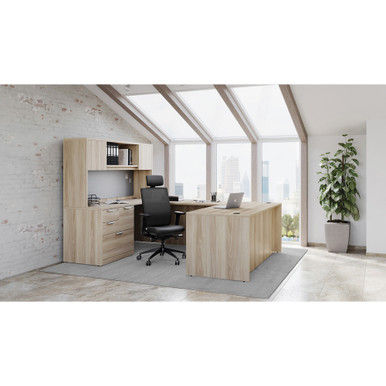U-Shaped Desk w/ Hutch & Lateral File | 71"W x 101"D