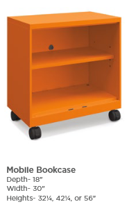 HON SmartLink Mobile Bookcase | 30"W x 18"D x 42.5"H