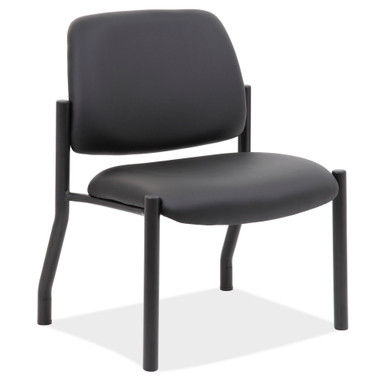 Big & Tall Armless Guest Chair w/ Black Frame | 23"W