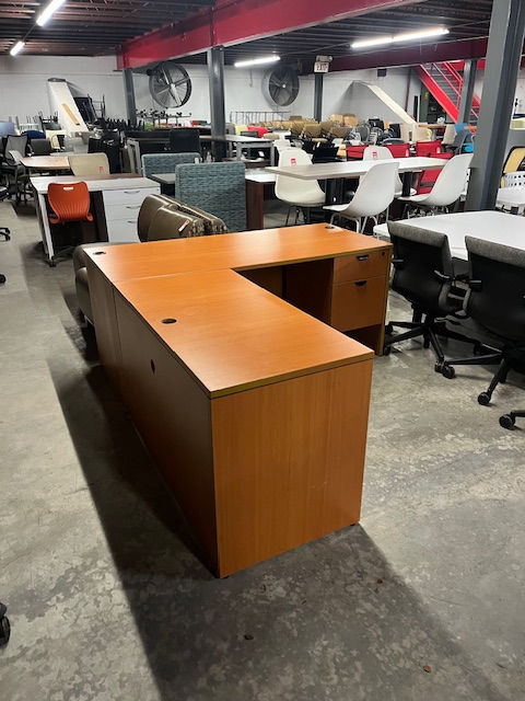 Thumbnail: #813, Pre-Owned OTG L-Shape Office Desk | 66"W x 77"D