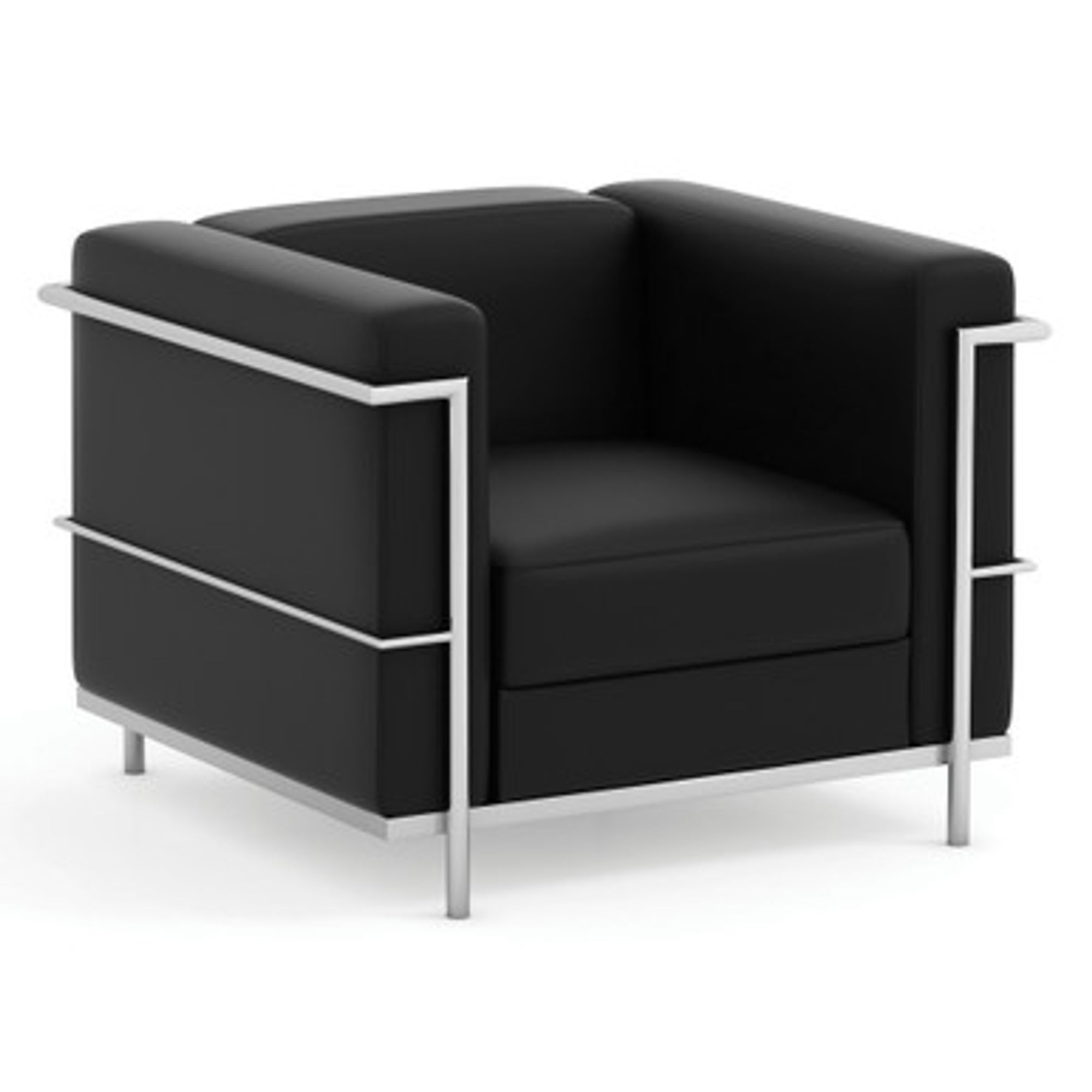 Madison Club Chair w/ Chrome Frame
