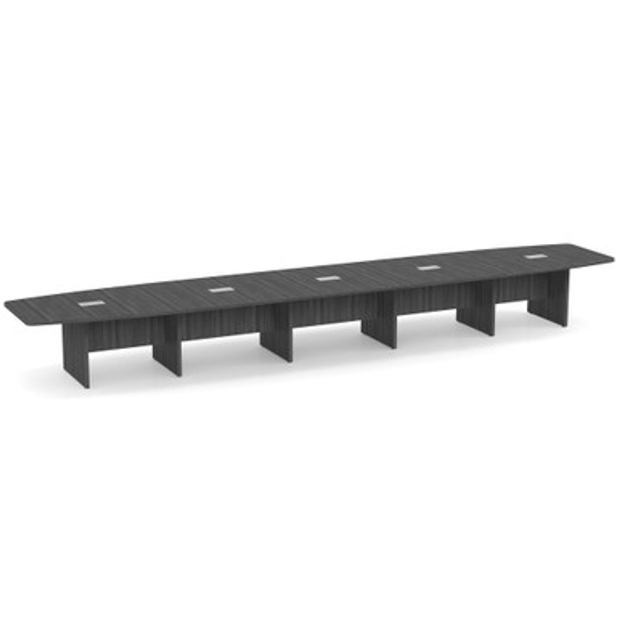 Conference Tables Expandable Boat Shaped Conference Table w/ Slab Base - 22'