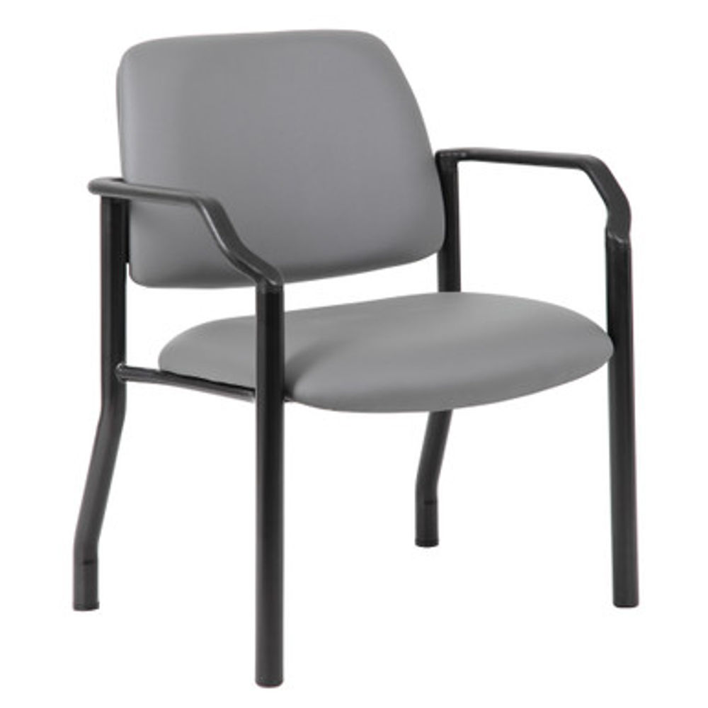 Big & Tall Guest Chair w/ Arms and Black Frame | 27.5"W