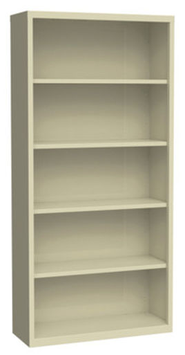 5 Shelf Metal Bookcase, 72" High