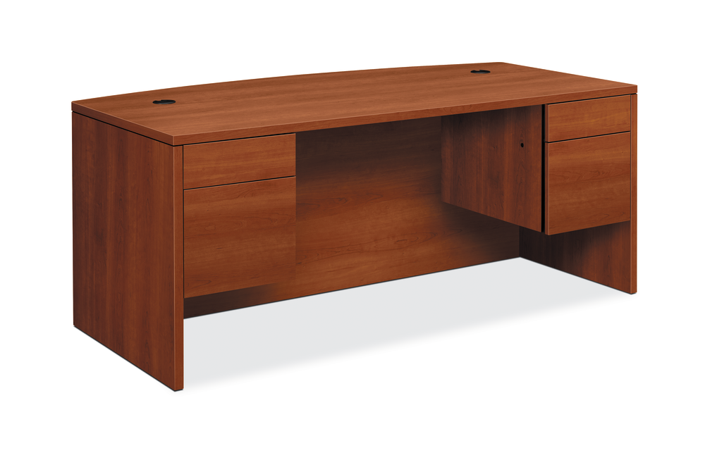 HON 10500 Double 3/4-Pedestal Desk, Bow Top | 72"W x 36"D x 29 1/2"H
