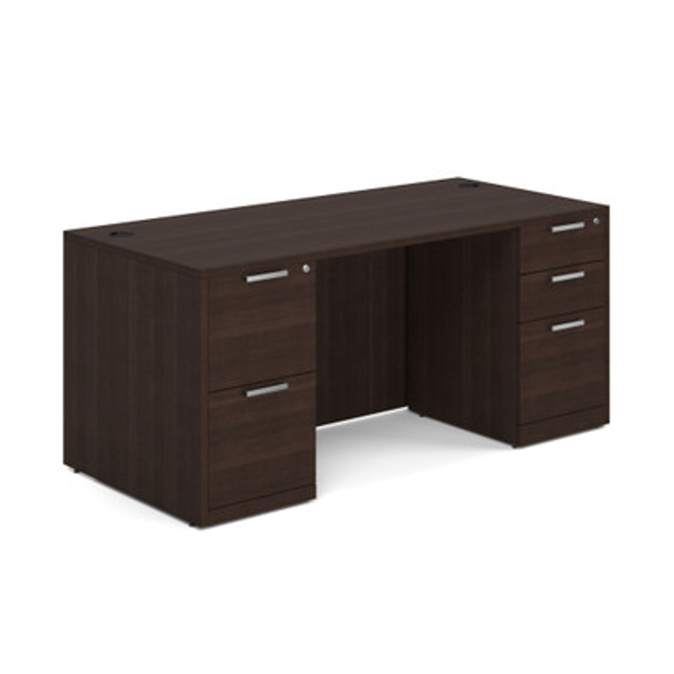 Office Desk w/ 2 Full-Height Pedestals | 66"W x 30"D