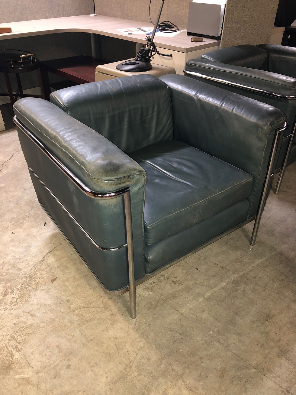 Thumbnail: #504, Pre-Owned Retro Leather Club Chairs