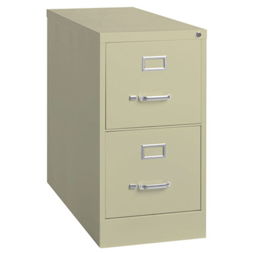 2 Drawer Vertical File Cabinet, 25" Deep, Letter
