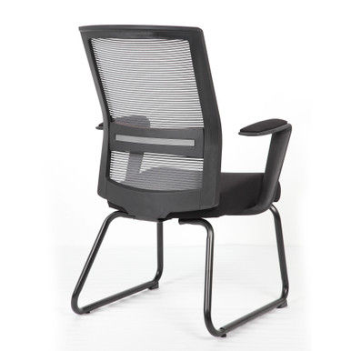 Thumbnail: Interchangeable Black Mesh Back Guest Chair w/ Sled Base
