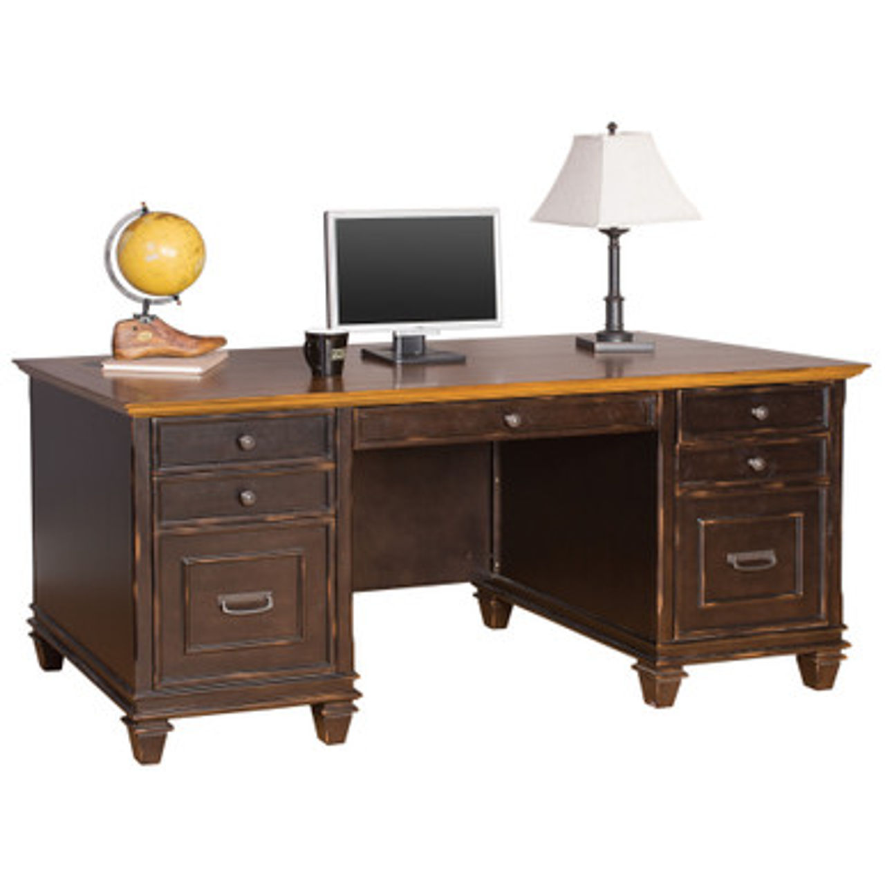 Refined 70"W Executive Desk