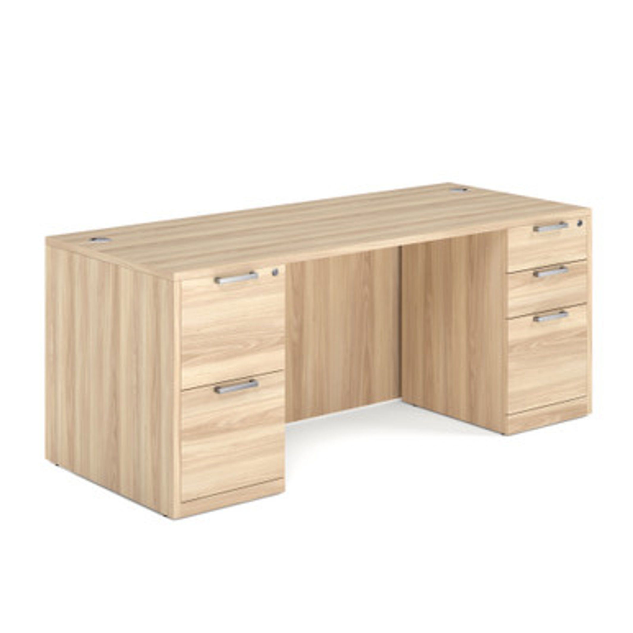 Office Desk w/ 2 Full-Height Pedestals | 71"W x 30"D