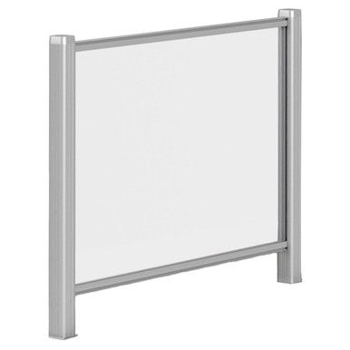 Borders II Clear Acrylic Panel w/ Transaction Spacing | 42"W x 36"H