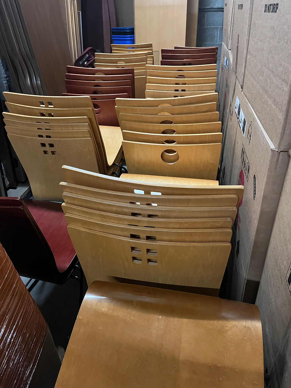 Thumbnail: #722, Pre-Owned Leland Marquette Wood Stacking Chairs