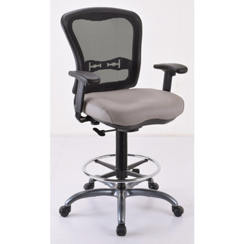 Mesh Back Task Stool with Adjustable Arms: Stools | Discount Furniture