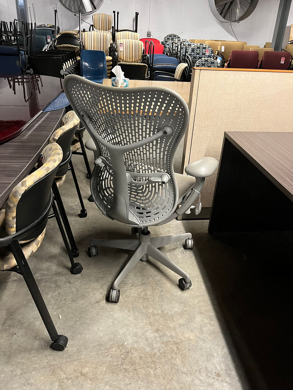 Thumbnail: #655, Pre-Owned Herman Miller Mirra Chair w/ Lumbar Support