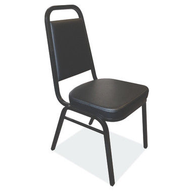 Reese Square Back Stacker w/ Black Textured Metal Frame