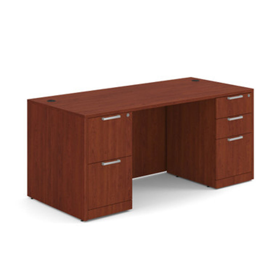 Thumbnail: Office Desk w/ 2 Full-Height Pedestals | 71"W x 36"D