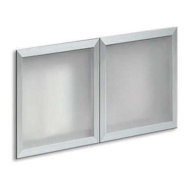 Optional Silver Glass Hutch Doors - For OS141OH or OS209OH Open Hutches