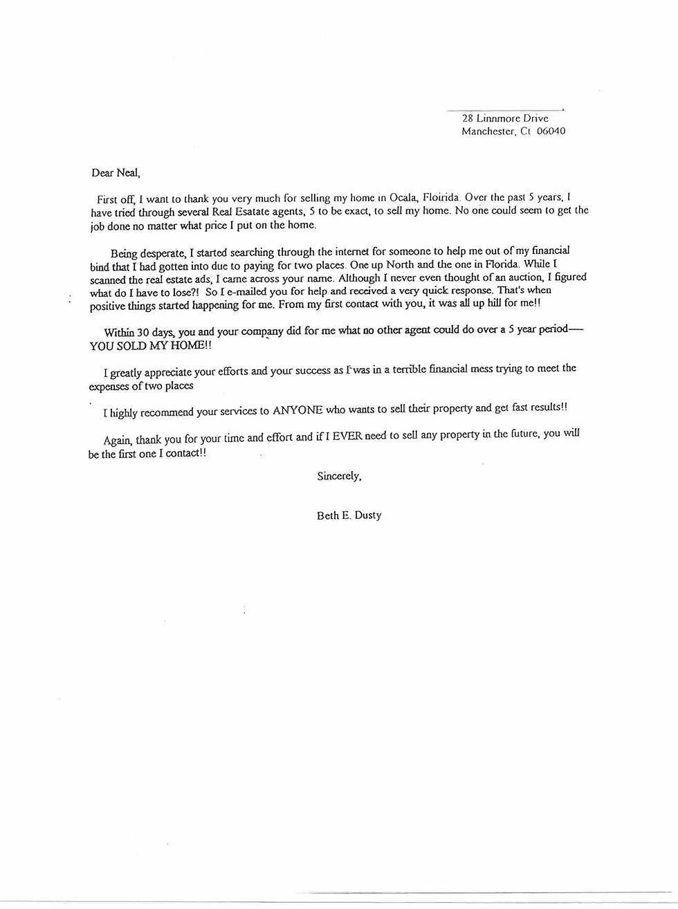 Our clients thank you letter 18