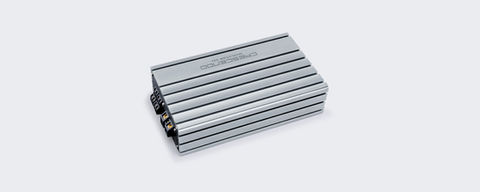 Crescendo Revolution 5A4 V2 amplifier, engineered for high-resolution audio and competition-level performance, ensuring powerful attack and resonance.