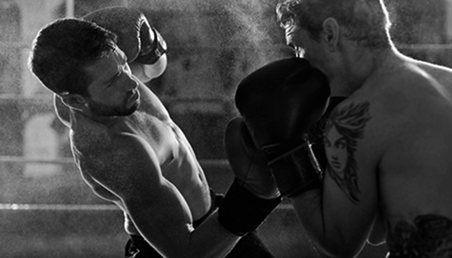 Two boxers sparring
