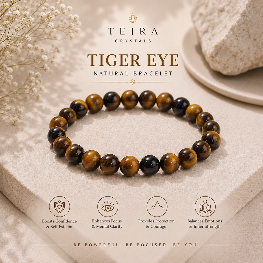 Tiger Eye golden banded beaded bracelet